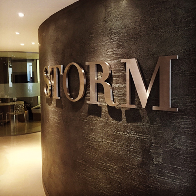 storm metal office logo